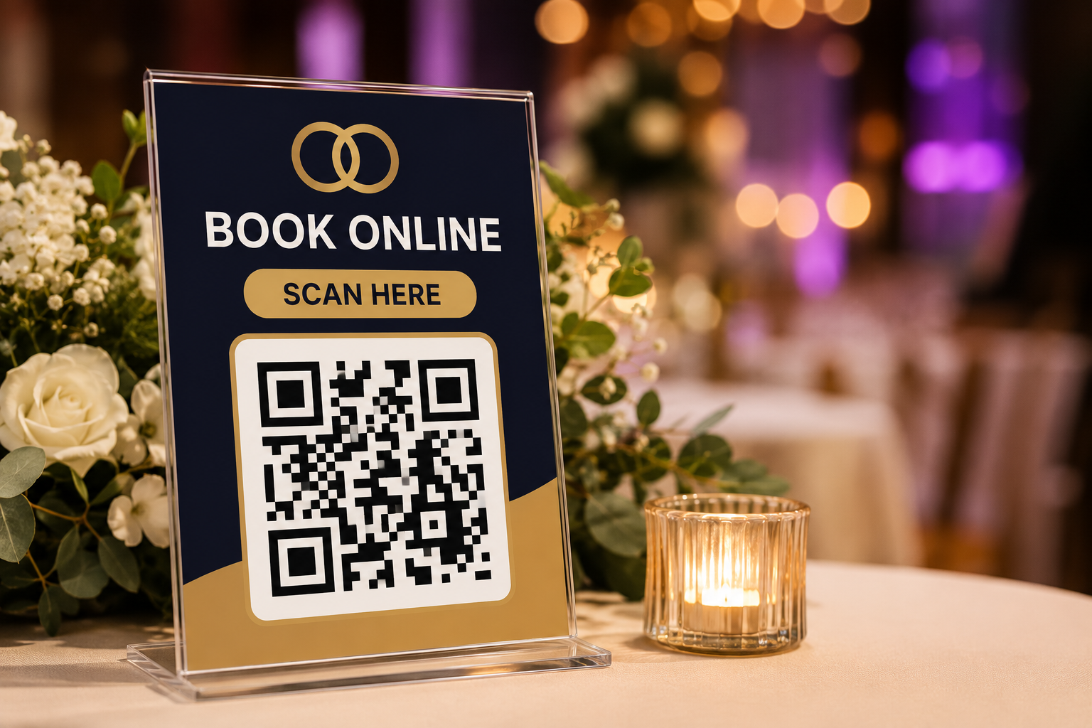 QR code at venue - Book Online Scan Here